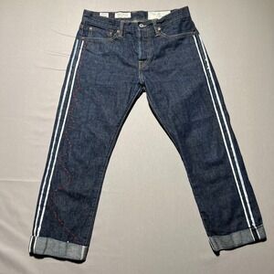 Rogue Territory Mens Blue Denim Stanton Mid Rise Slim Button‎ Fly Jeans Size 30